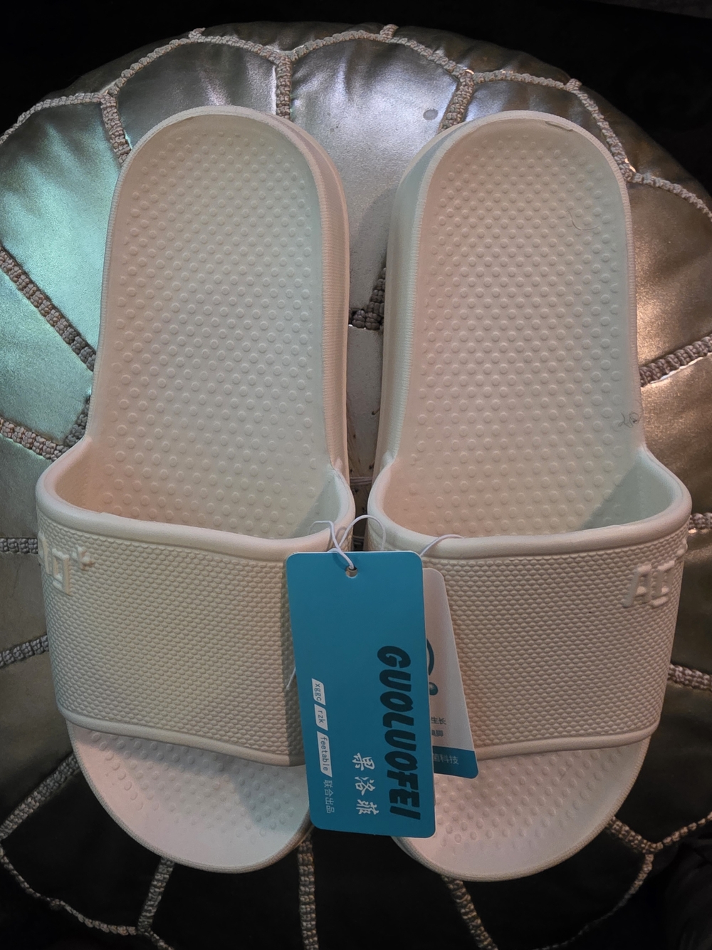 White Women’s Slide Sandals - Comfortable Pool & Casual Slides